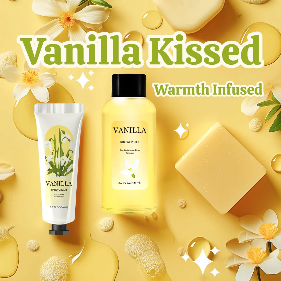 Vanilla Kissed – Warmth Infused Skincare Set