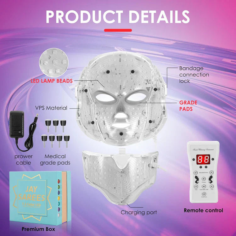 7-Color LED Face Mask – Red Light Therapy for Glowing Skin