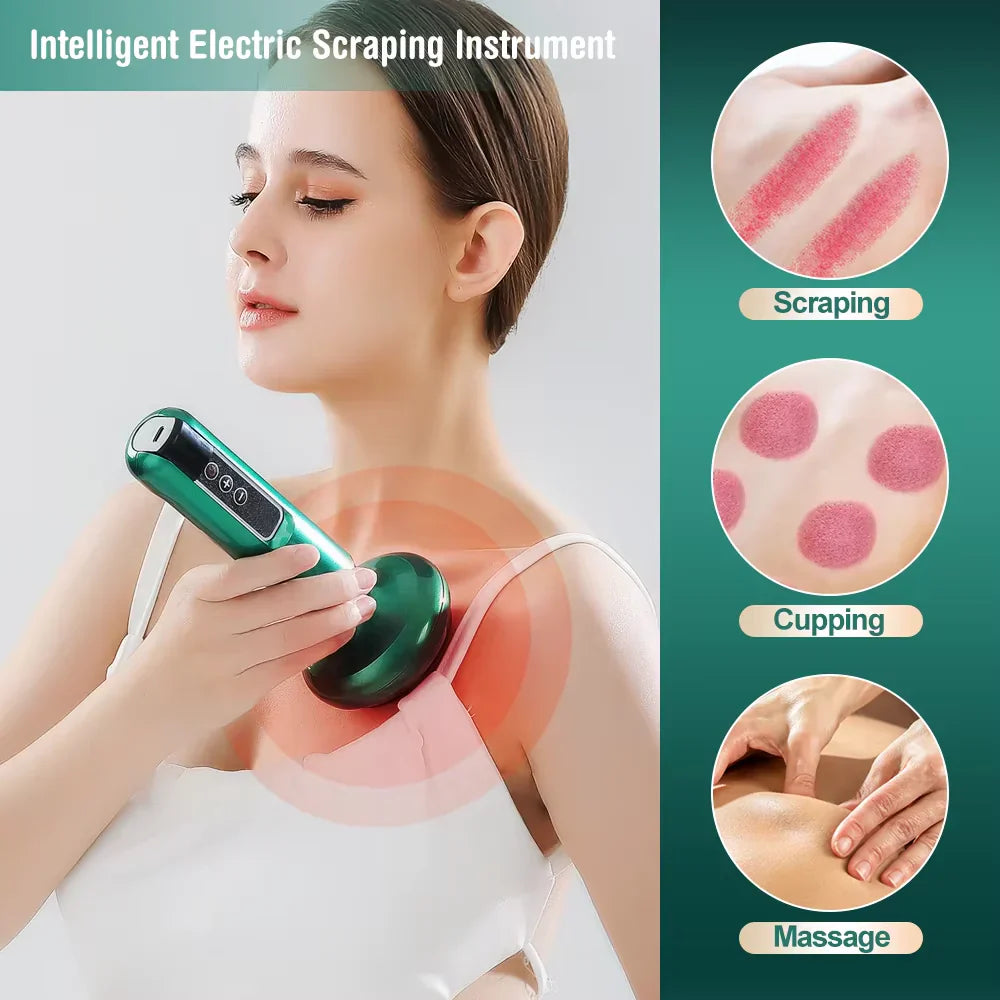 Electric Cupping Massager – Vacuum Suction, Guasha & Infrared Heat for Body Slimming & Anti-Cellulite