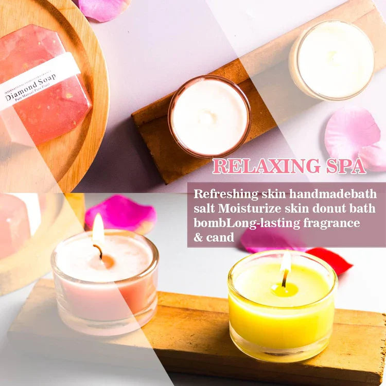Birthday Spa Gift Box for Women – Relaxing Pink Set with Wine Tumbler & Bath Essentials