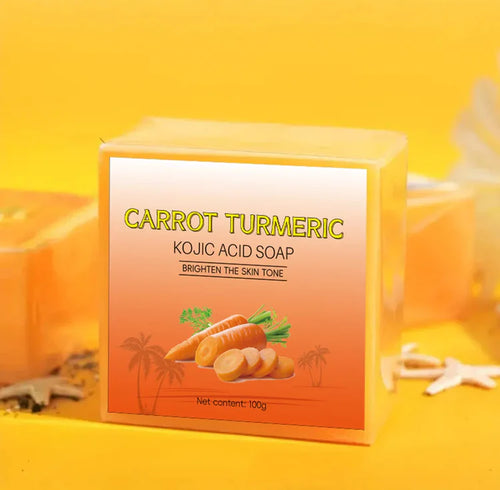 Carrot Turmeric Soap Bar – Brightening & Acne-Reducing Face & Body Cleanser