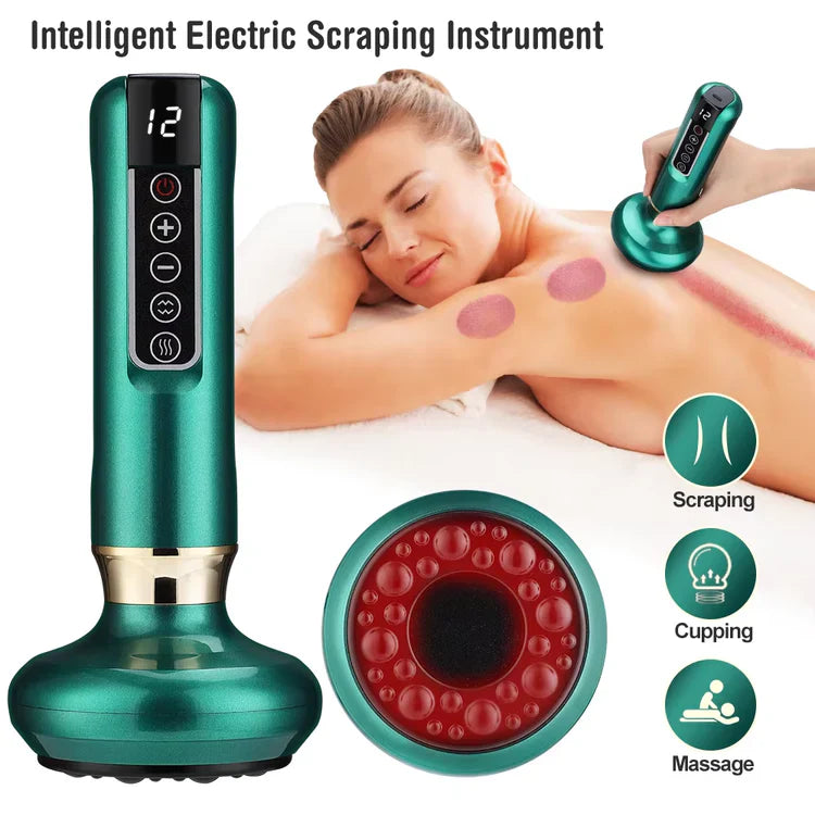 Electric Cupping Massager – Vacuum Suction, Guasha & Infrared Heat for Body Slimming & Anti-Cellulite