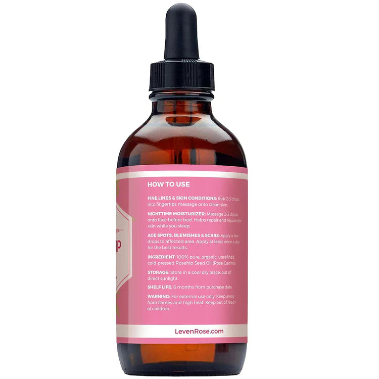 Pure Cold-Pressed Rosehip Oil – Face, Hair & Body Moisturizer