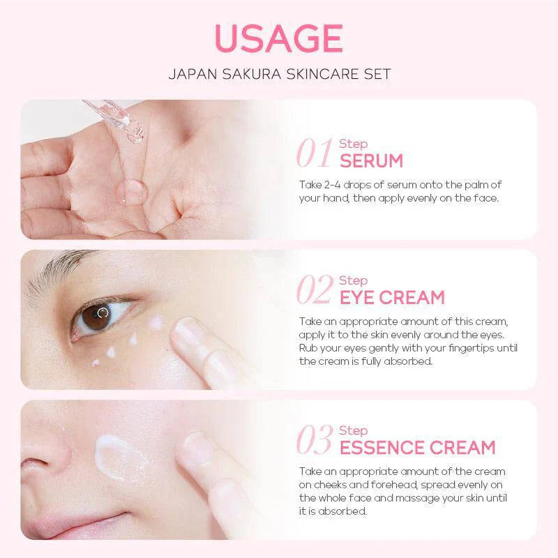 Sakura Facial Skincare Kit – Brightening & Hydrating Set