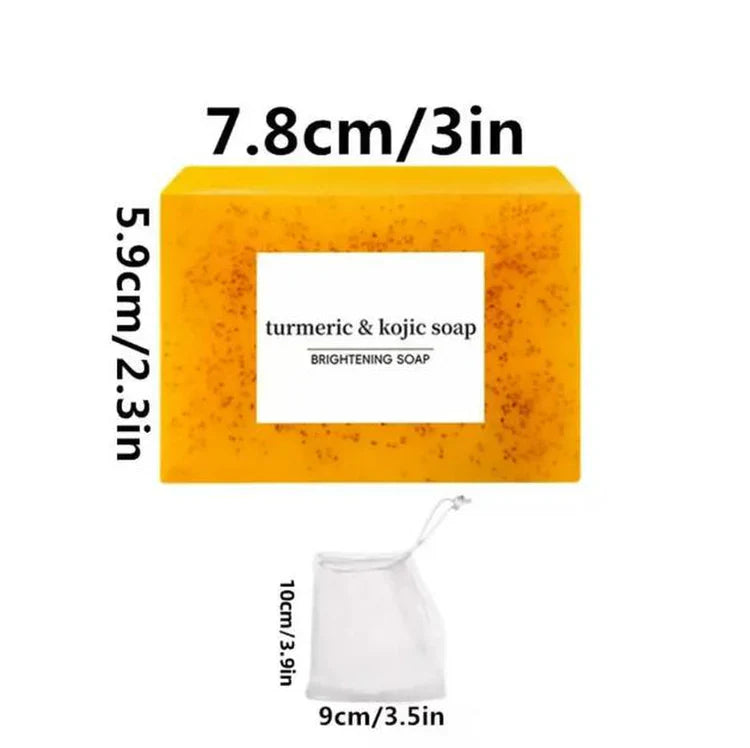 Lemon Turmeric Soap Bar – Brightening & Anti-Acne Cleanser for Face & Body