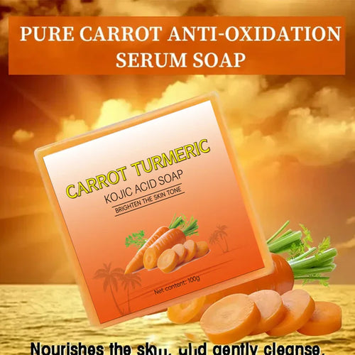 Carrot Turmeric Soap Bar – Brightening & Acne-Reducing Face & Body Cleanser