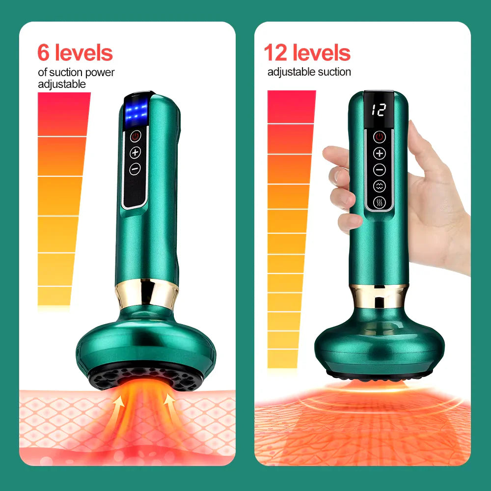 Electric Cupping Massager – Vacuum Suction, Guasha & Infrared Heat for Body Slimming & Anti-Cellulite