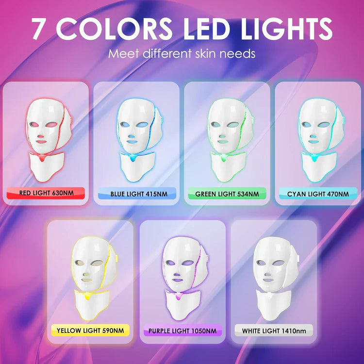 7-Color LED Face Mask – Red Light Therapy for Glowing Skin