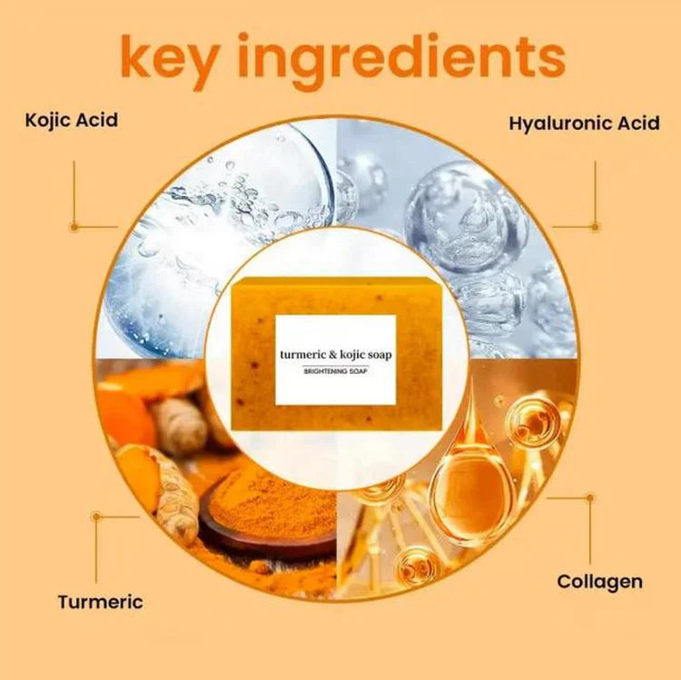 Lemon Turmeric Soap Bar – Brightening & Anti-Acne Cleanser for Face & Body