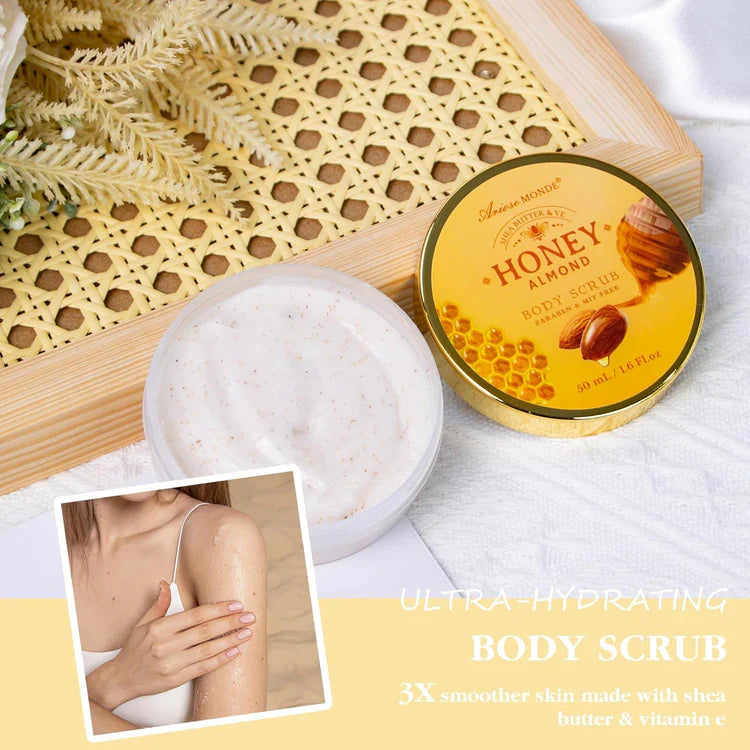 Honey Almond Bath Gift Set – Luxe Skincare Basket