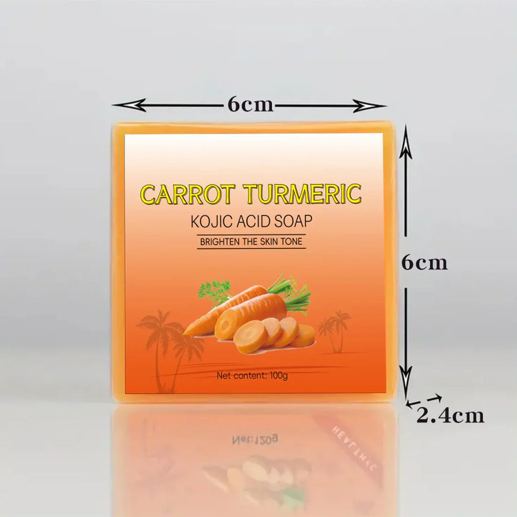 Carrot Turmeric Soap Bar – Brightening & Acne-Reducing Face & Body Cleanser