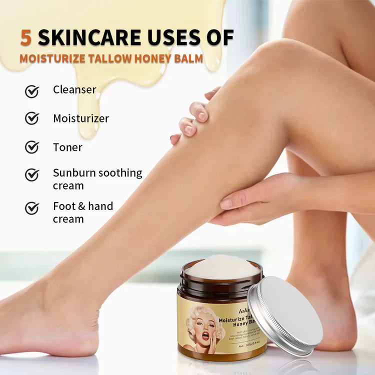 Whipped Beef Tallow & Honey Balm – Deep Moisture Face & Body Cream