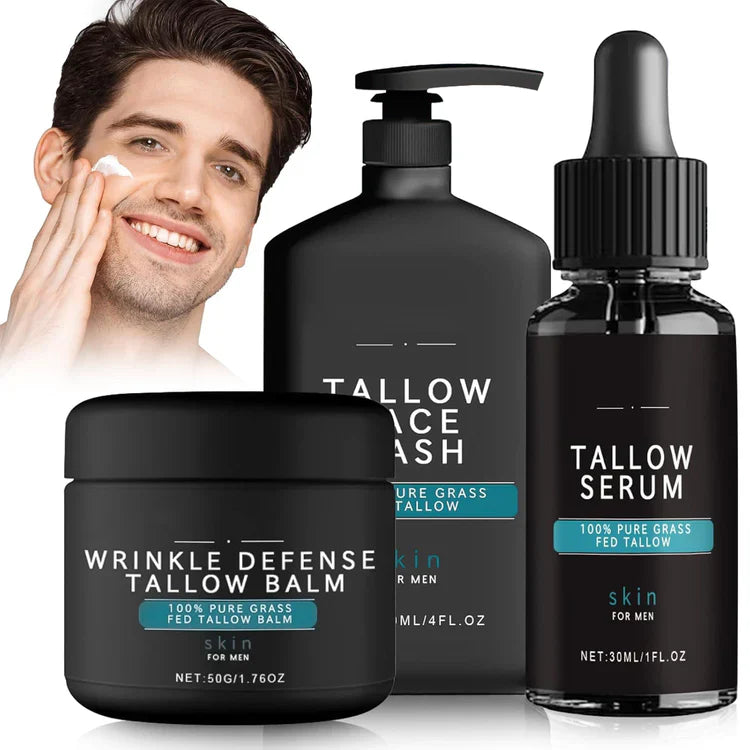 Wrinkle Defense Tallow Balm – 3-in-1 Natural Face Care for Men