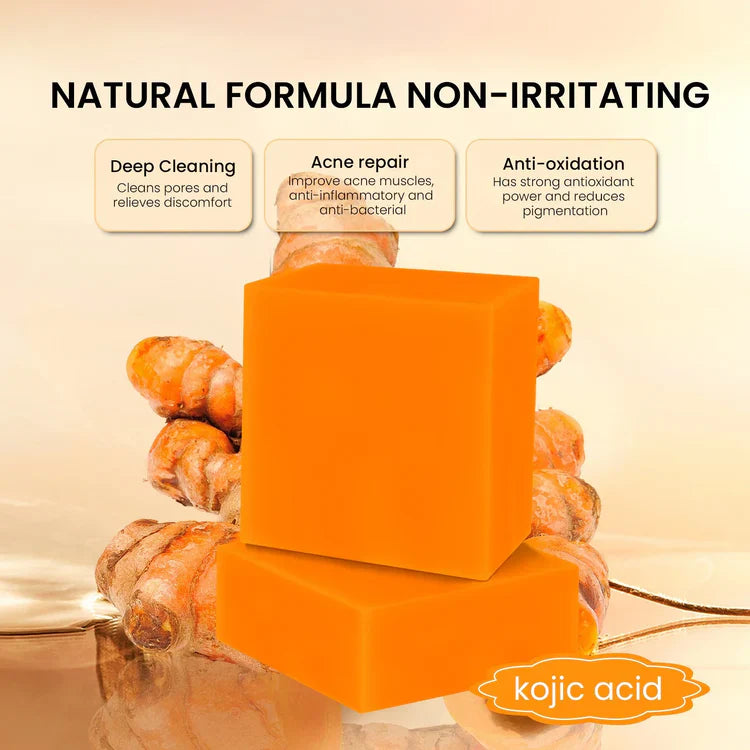 Carrot Turmeric Soap Bar – Brightening & Acne-Reducing Face & Body Cleanser