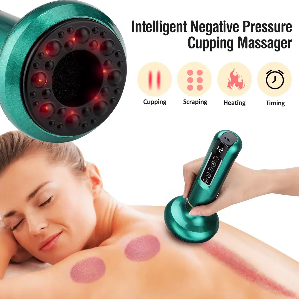 Electric Cupping Massager – Infrared Vacuum Suction & Guasha Therapy for Cellulite & Slimming